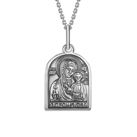 Серебряная подвеска Икона с чернением