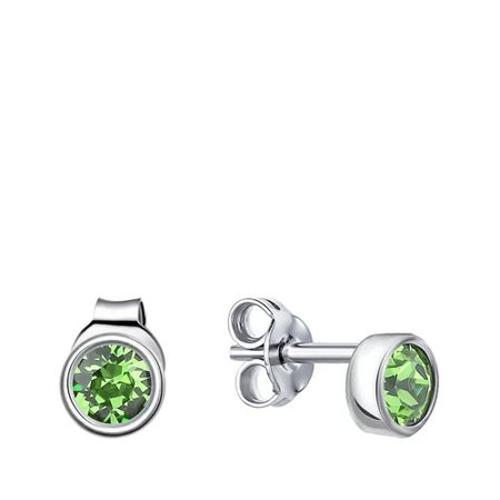 Серебряные серьги кристаллами Swarovski