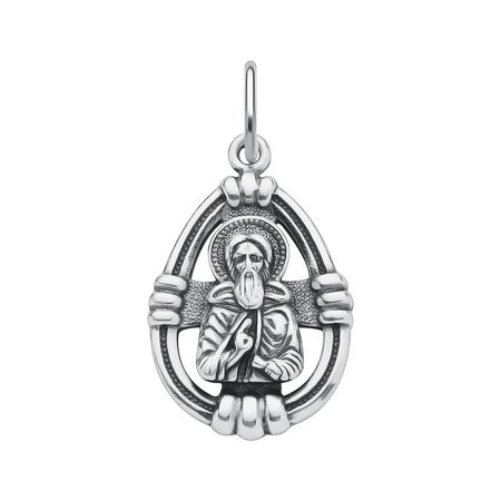 Серебряная подвеска Икона с чернением