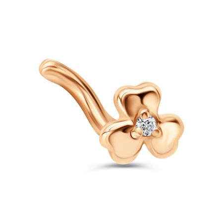 Золотой пирсинг с фианитом елена синичкина пирсинг