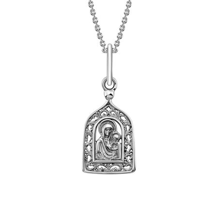 Серебряная подвеска Икона с чернением