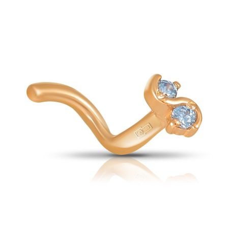Пирсинг из золота с фианитами