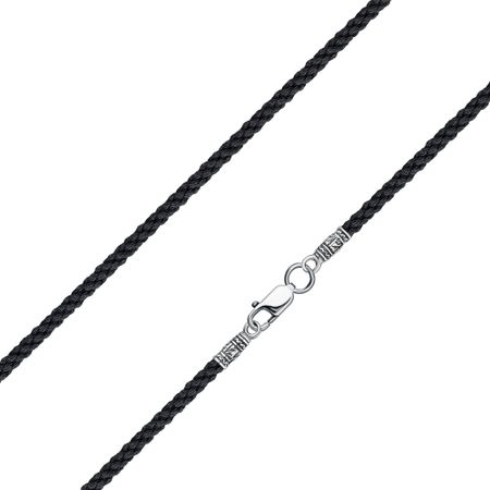 Браслет с серебряным замком с чернением