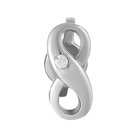 Серьга-пусета Бесконечность из серебра с фианитом светлана игоревна рыжакова путешествие в бесконечность индийские этнографические этюды