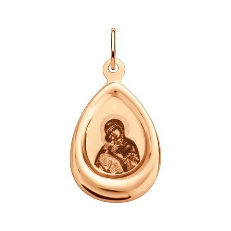 Золотая подвеска Икона Божия Матерь Владимирская