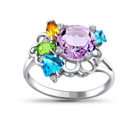 Кольцо SOKOLOV из серебра с самоцветами и фианитами