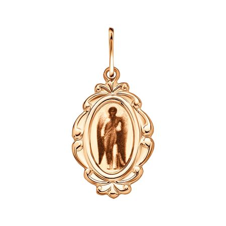 Золотая подвеска Икона Ангел Хранитель