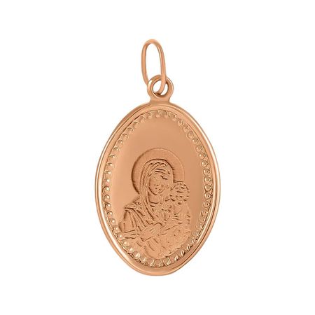 Золотая подвеска Икона Смоленская Божья Матерь