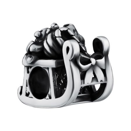 Серебряный шарм Сани с чернением