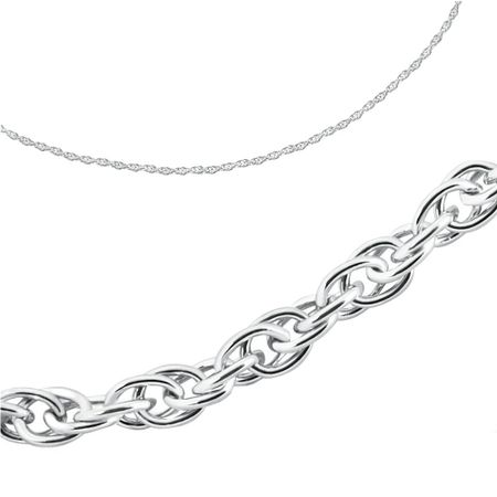 Серебряная цепочка Корда с родированием