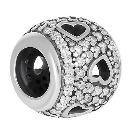 Подвеска-шарм TALANT Сердце из серебра с фианитами