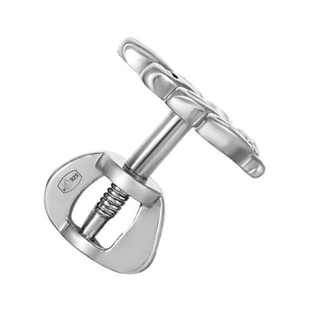 Серьга-пусета Листочек из серебра с фианитом татьяна витальевна устинова серьга артемиды