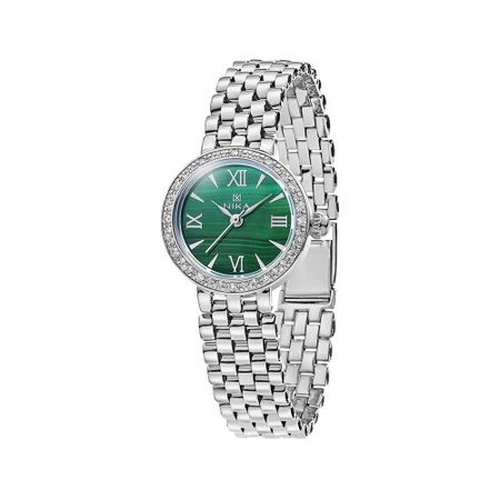 Серебряные женские наручные часы НИКА с бриллиантами