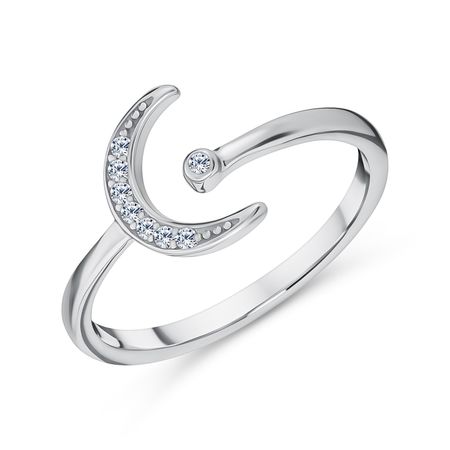 Серебряное кольцо Полумесяц с фианитами гаечные ключи полумесяц goobetter 22 220 мм