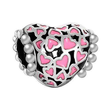 Подвеска-шарм TALANT Сердце из серебра с эмалью