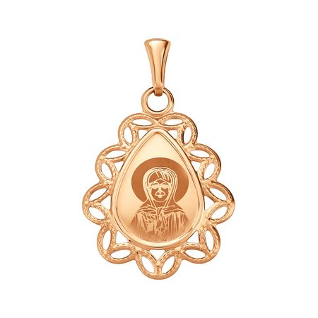 Золотая подвеска Икона Святой Матроны Московской