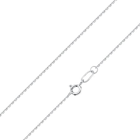 Серебряная цепочка Якорь с алмазной гранью и родированием