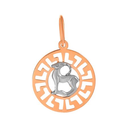 Золотая подвеска со знаком зодиака Козерог