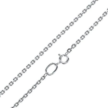 Серебряная цепочка Якорь с алмазной гранью и родированием