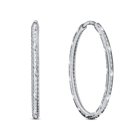 Серебряные серьги с алмазной гранью и родированием