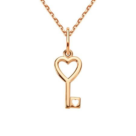 Золотая подвеска Ключ