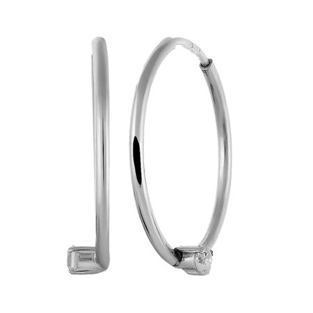 Серьги-конго из серебра с фианитами