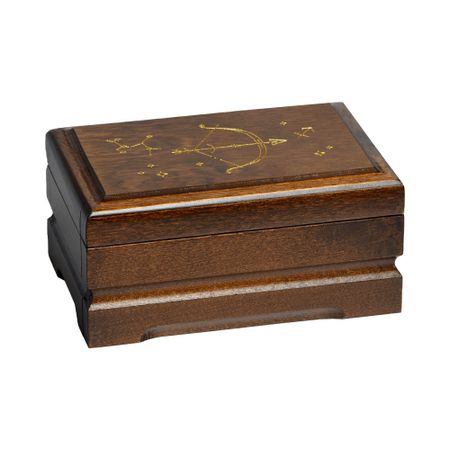 Деревянная шкатулка для ювелирных украшений, знак зодиака Стрелец