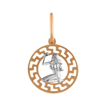 Золотая подвеска со знаком зодиака Дева