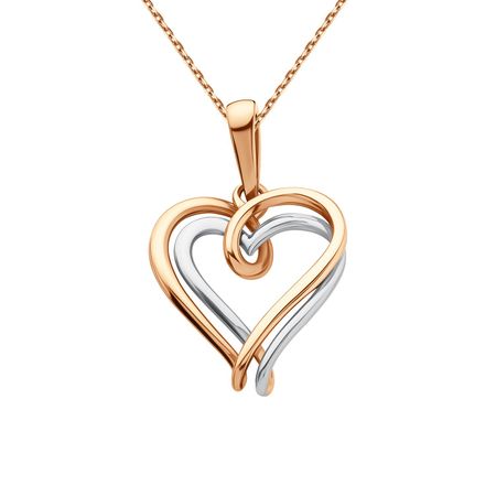 Золотая подвеска Сердце