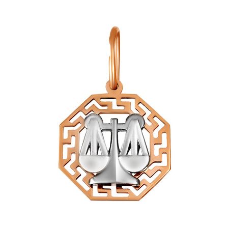 Золотая подвеска со знаком зодиака Весы