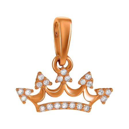Золотая подвеска Корона с фианитами дарья аркадьевна донцова корона мышки норушки
