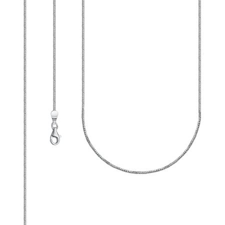 Серебряная цепочка Снейк с родированием