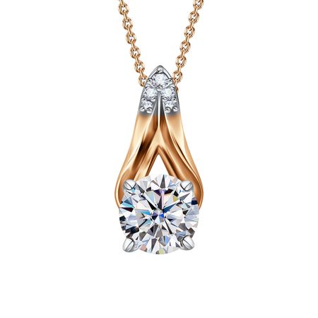 Золотая подвеска с кристаллами SWAROVSKI