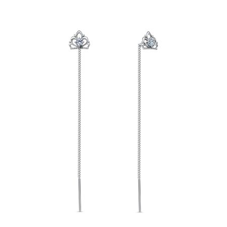 Серебряные серьги Корона с фианитами и родированием дарья аркадьевна донцова корона мышки норушки