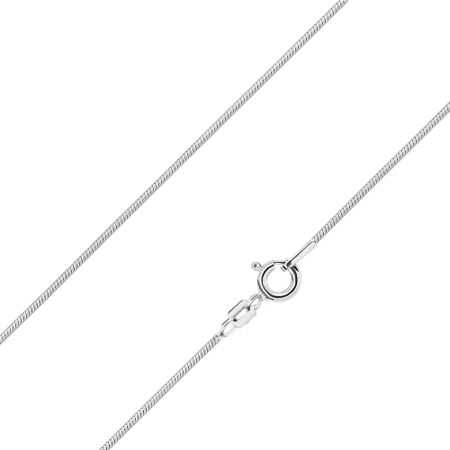 Серебряная цепочка Снейк с родированием