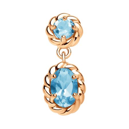 Золотая подвеска с топазами Swiss