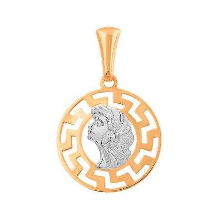 Золотая подвеска со знаком зодиака Дева