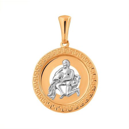 Золотая подвеска со знаком зодиака Водолей