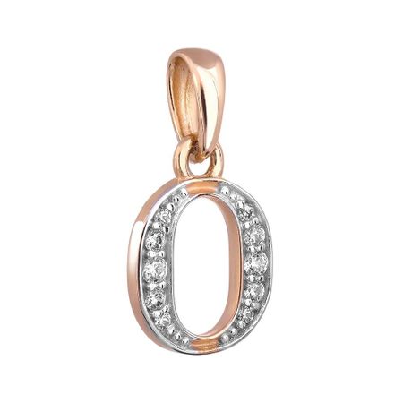 Золотая подвеска буква О с фианитами дневник школьный феникс буква оранжевая