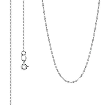 Серебряная цепочка Двойной панцирь с алмазной гранью и родированием