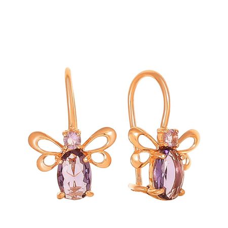 Серьги детские TALANT из золота с фианитами