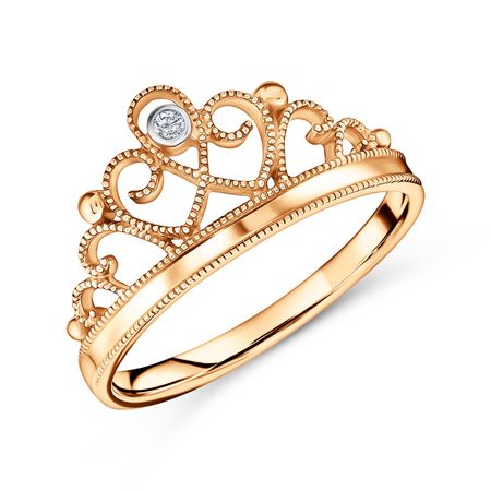 Золотое кольцо Корона с фианитом татьяна авлошенко ная корона