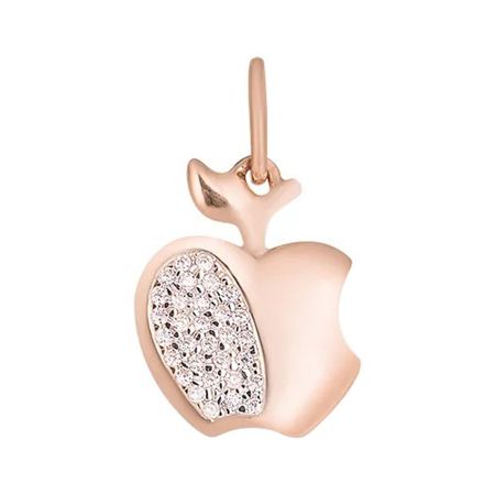 Золотая подвеска Яблоко с фианитами