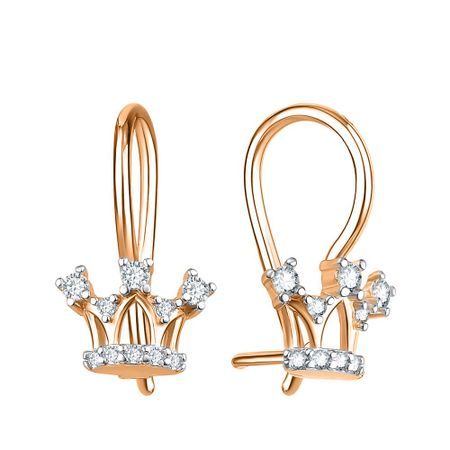 Серьги детские TALANT из золота с фианитами