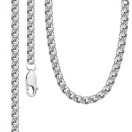 Серебряная цепочка ручного плетения Бисмарк