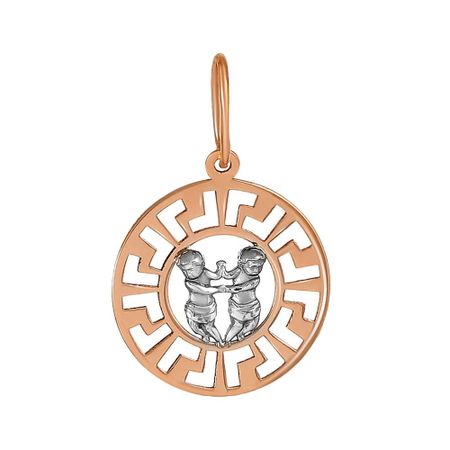 Золотая подвеска со знаком зодиака Близнецы