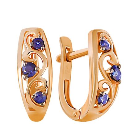 Серьги из золота с сапфирами