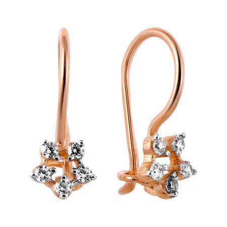 Серьги детские TALANT из золота с фианитами
