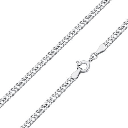 Серебряная цепочка Двойной ромб с родированием серебряная медаль 1914 года италия 5 лир виторио эмануэле iii