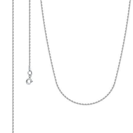 Серебряная цепочка Якорь с алмазной гранью и родированием